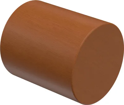 Produktbild von Interdeco Endstücke / Zierabschlüsse für Gardinenstangen mit 20 mm Ø Kirschbaum, Typ Feta (Kappe), Pack. 2 Stück