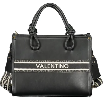 Produktbild von Elegante Schwarze Handtasche mit 2 Henkeln und Schultergurt für Damen