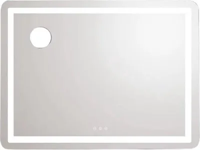 Immagine prodotto di Specchio per il trucco con illuminazione Zyrell - 80 x 60 cm - USB e Type-C - Ingrandimento 10x - 3 temperature di colore - Happiq - Montaggio a parete - Bianco
