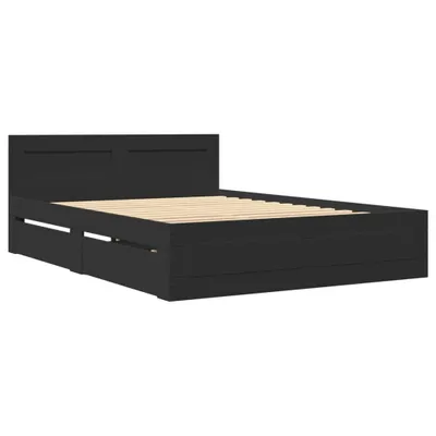 Obrázek produktu pro Rám postele s čelem bez matrace černý 140x200 cm