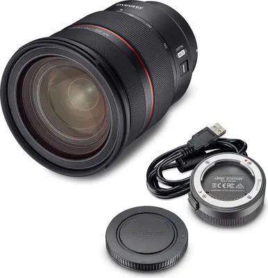 Produktbild von Samyang Set Zoom Objektiv AF 24-70mm F2,8 FE mit Lens Station – kompatibel mit Sony E Mount – Autofokus Vollformat & APS-C lichtstark F2.8, für Alpha A9 A7 A7C A7C II A7C R A6000 Serie (1023289)