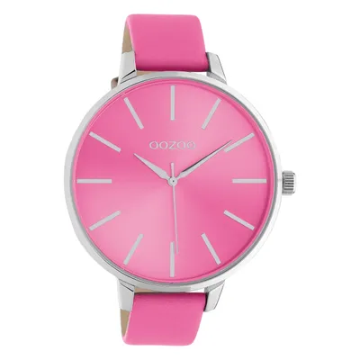 Produktbild von Oozoo Damen Lederarmband Uhr Timepieces pink Analog Quarzuhr UOC10984