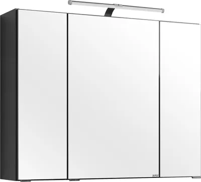 Produktbild von möbelando Spiegelschrank Badezimmerspiegel Badschrank Badspiegel Porto I (80 cm, Graphitgrau)