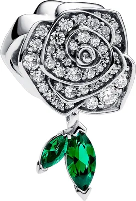 Produktbild von Rosen Charm aus 925er Silber und Zirkonia von PANDORA