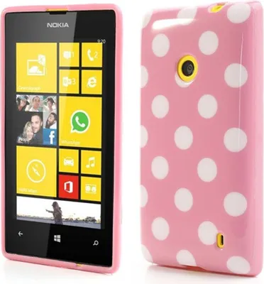 Produktbild von Schutzhülle TPU Case für Handy Nokia Lumia 520 525 Rosa / Weiß