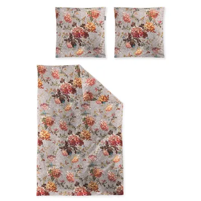 Produktbild von Irisette Flausch-Baumwolle Bettwäsche-Garnitur Zobel 8552  Farbe grau  155x220+80x80cm