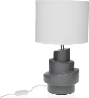 Immagine prodotto di Lampada da tavolo versa in Vetroceramica bianca e grigia 40 w 20 x 35 cm