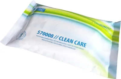 Produktbild von 192 Waschhandschuhe Nitras CLEAN CARE | gebrauchsfertig | ca. 23 x 14 cm
