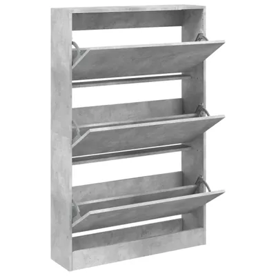 Obrázek produktu pro vidaXL Botník betonový šedý 80x21x125,5 cm materiál na bázi dřeva