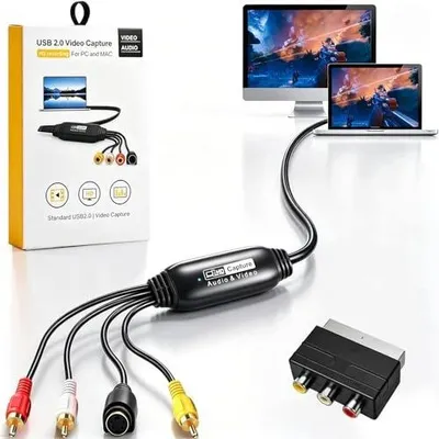 Zdjęcie produktu dla Konwerter vhs na cyfrowy USB 1080P karta przechwytywania wideo