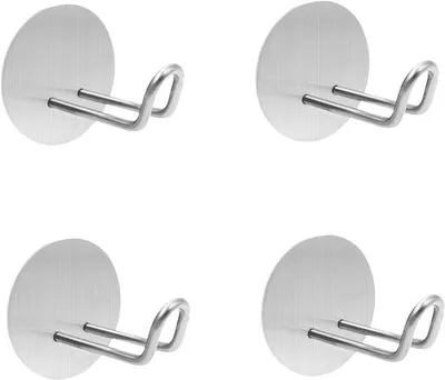 Produktbild von Famanu Badezimmerhaken - Selbstklebende Haken - 60 mm Durchmesser - Silber