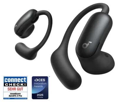 Produktbild von AeroFit 2 Pro|Semi-Open-Ear Earbuds für jede Situation Mattes Schwarz