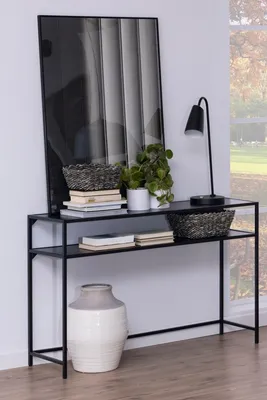 Produktbild von Konsolentisch >Seaford< in schwarz, MDF, Stahl - 120x79x35cm (BxHxT)