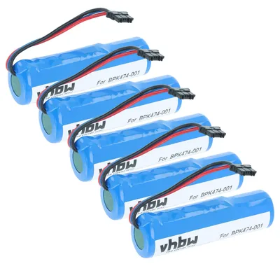 Produktbild von vhbw 5x Akku Ersatz für VeriFone BPK474-001-03-B, BPK474-001 für Barcodescanner POS (2600 mAh, 3,7 V, Li-Ion)