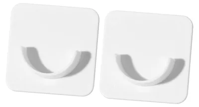 Image de Support stable et fixe pour tringle de rideau, avec adhésif, pour tringle télescopique, idéal pour la maison, la salle de bain et la cuisine