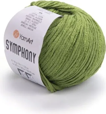Produktbild von YarnArt Symphony 2112 / Olivgrün - 125m, 50g, Baumwolle, DK-Stärke