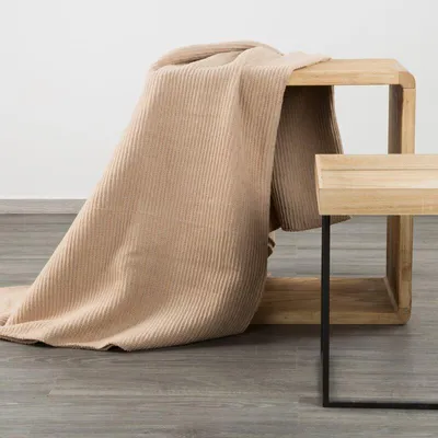 Produktbild von Design91 Warme Wohndecke, kuschelige Decke AMBER beige 70x160