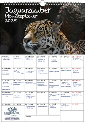 Produktbild von Jaguarzauber Planer DIN A3 Kalender für 2025 Jaguar - Seelenzauber