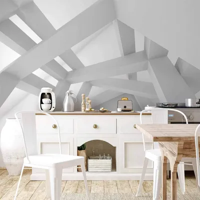 Produktbild von Vlies Fototapete - White Construction 150x105 cm 3D a-B-0012-a-b