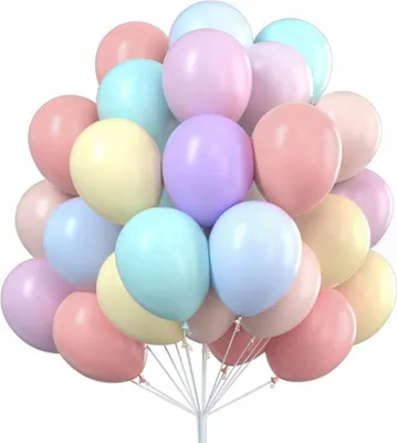 Zdjęcie produktu dla Balony Pastelowe Matowe Urodziny Wesele Ślub Dekoracje Party Zestaw Pastelowe 50 Szt