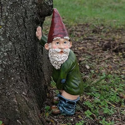 Gartenzwerg 15 cm, pinkelnder Zwerg, Harz, Dekoration