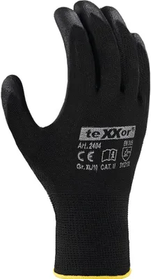 Produktbild von teXXor Polyester-Strickhandschuh POLYURETHAN BESCHICHTET schwarz 2404 Größe 10