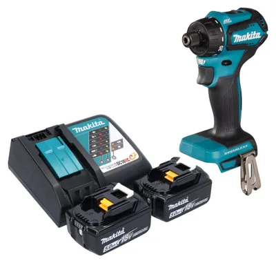 Obrázok produktu pre Akumulátorová vŕtačka Makita DDF 083 RT 18 V 40 Nm 1/4'' bez kefiek + 2x akumulátor 5,0 Ah + nabíjačka