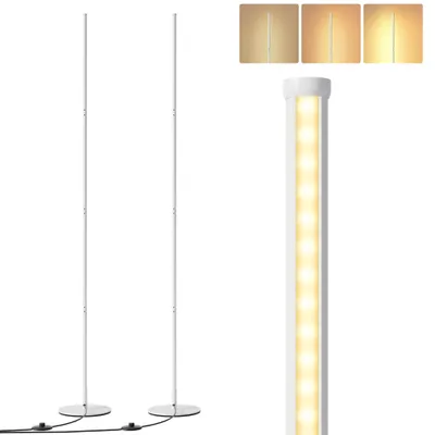 Zdjęcie produktu dla EDISHINE LED Lampa stojąca do salonu Zestaw 2 szt., lampa stojąca z regulacją wysokości, biała