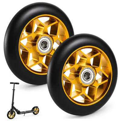 Productafbeelding van Stuntstep-wielen, 110 mm, 2 stuks, reservewielen met lagers, geschikt voor stuntscooters
