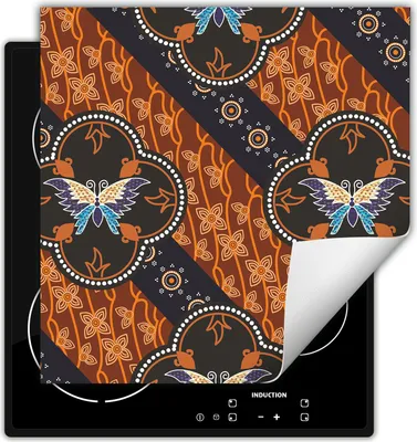 Image de DarHaus Plaque de recouvrement pour cuisinière 50x52 cm Tapis antidérapant Enroulable, Papillon