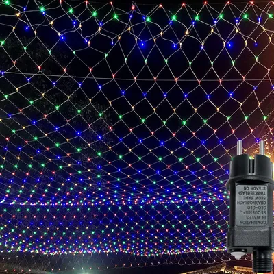 Image de Guirlande lumineuse LED LARS360, 6 x 2 mètres, multicolore, 320 LED, 8 modes d'éclairage, idéale pour la décoration de Noël, les mariages, les fêtes et les événements spéciaux