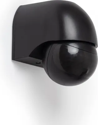 Produktbild von Bewegungssensor PIR mit Dämmerungssensor 180º Smart für Wandmontage Außenbereich IP44 Schwarz