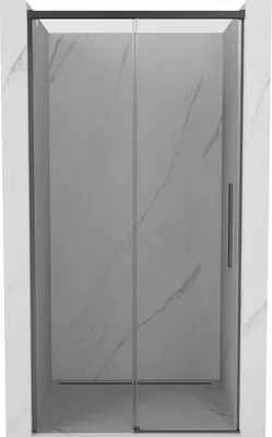 Image de Mexen Rox porte de douche coulissante 115 cm, transparent, brossé Gun Gray - 8C2-115-000-66-00