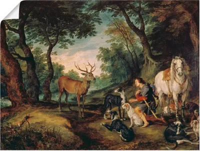 Produktbild von ARTland Poster Der heilige Hubertus. Größe: 60x45 cm