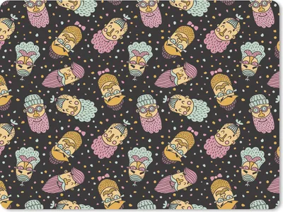 Produktbild von MuchoWow® Mauspad Mousepad Muster - Bart - Gesicht - Jungen - Kinder - Kinder 23x19 cm - Mousepads - Maus Mat - Pad - Mausunterlage - Schreibtischunterlage - Mauspad