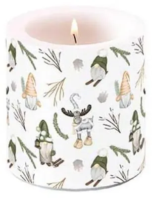 Image de Bougie décorative petite - Forest gnomes white