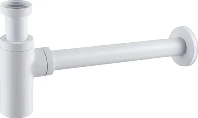 Produktbild von Balneo Universal Siphon für Waschbecken & Waschtisch Messing G1 1/4 rund weiß