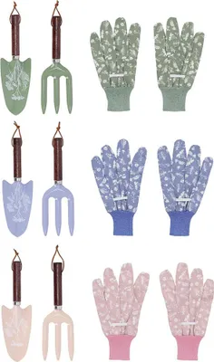Zdjęcie produktu dla ESSCHERT DESIGN Gartengeräte / Handschuhe im Set 3fach sortiert 412137 8714982259746