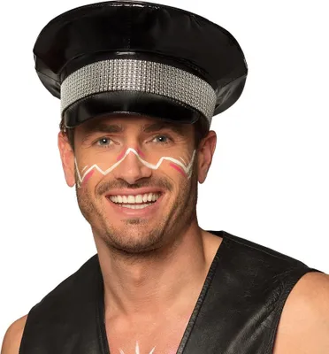 Produktbild von Boland 633020, Fancy dress cap, Erwachsener, Uni, Polyurethan, Polystyrene, Polyester, Polyvinylchlorid (PVC), Elasthan, Schwarz, 165 g