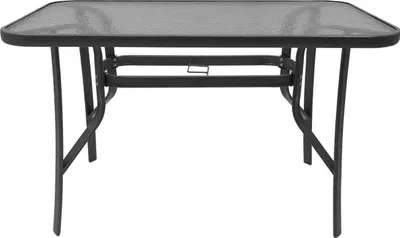 Zdjęcie produktu dla Szklany stół ogrodowy Majorka Trio 120x70x70 cm szary 6-osobowy