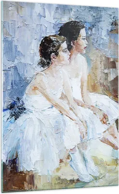 Produktbild von Bilder auf glas - Einteilig - Balletttänzer tanzen - 70x100cm - Glasbilder - Wandbilder - Bilder - zum Aufhängen bereit - Wanddekoration aus Glas - Glas Bilder - Wandbild auf Glas - GPA70x100-3767