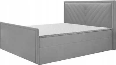 Produktbild von Boxspringbett POLI 2 , Topper Federkern , 180 x 200 cm , ( Grau - Manila 15 )