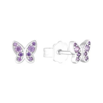 Produktbild von s.Oliver Schmetterling Ohrstecker für Kinder aus 925er Silber