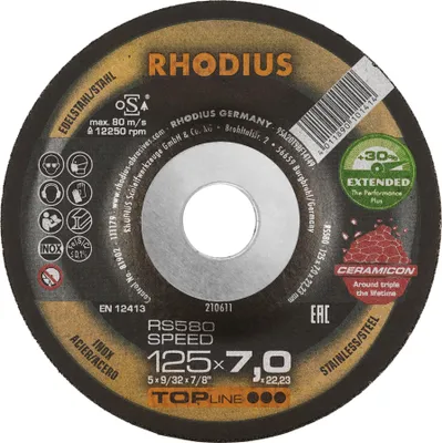 Image de Rhodius Grinding discs 125x7x22,23 RS580