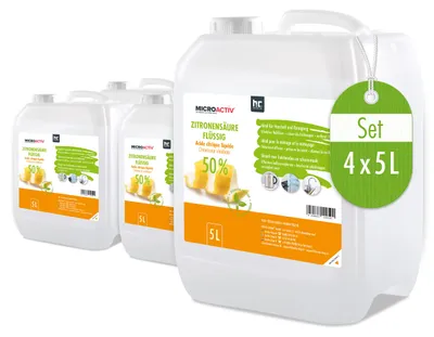 Produktbild von 4x 5 L Zitronensäure 50% flüssig