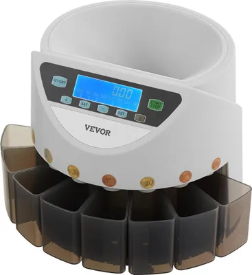 Produktbild von EURO-Münzsortierer mit großem LCD-Display Für bis zu 1500 Münzen 5 Münzröhren