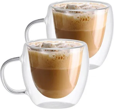 Immagine prodotto di Tazza termica da caffè da 150 ml trasparente con manico