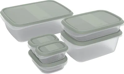 Productafbeelding van rotho Bewaarboxen-set, 6-delig, ELEMENTS