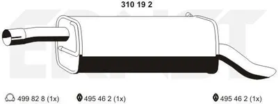 Produktbild von ERNST 310192 Endschalldämpfer für FORD FUSION (JU) Auspuff
