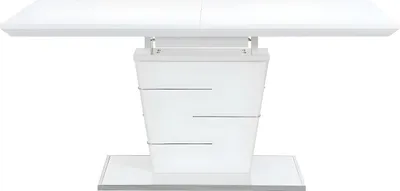 Produktbild von AMELLE klappbarer Esstisch - 6 bis 8 Personen - weiß lackiertes MDF
